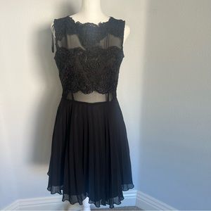 NWT AX Paris Crochet Sleeveless Skater Dress